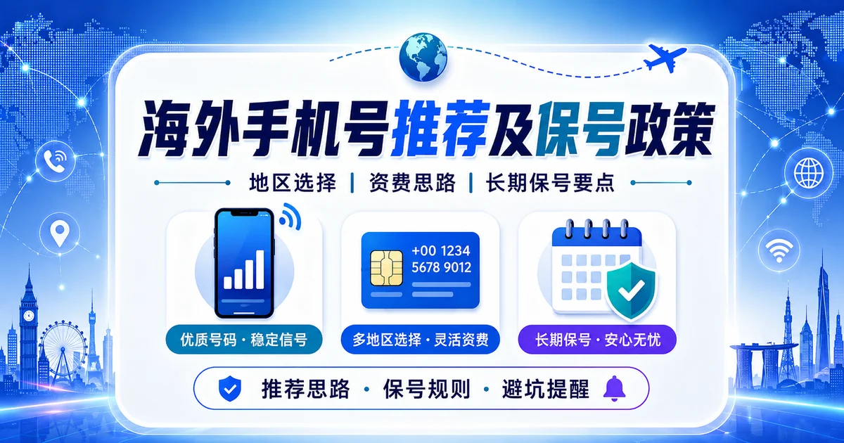 海外手机号推荐及保号政策