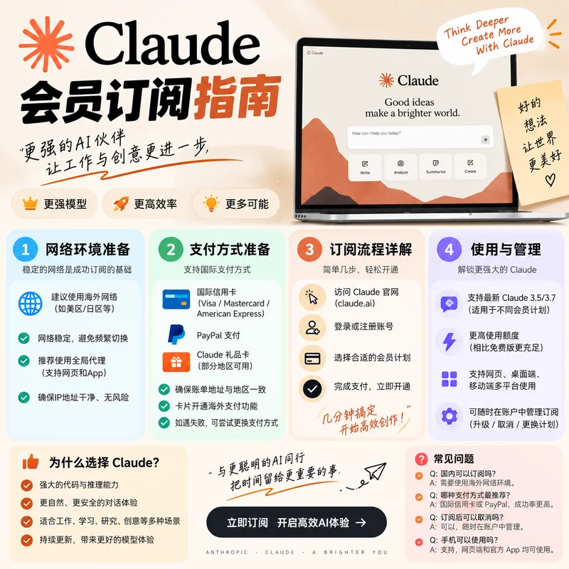 Claude 订阅指导
